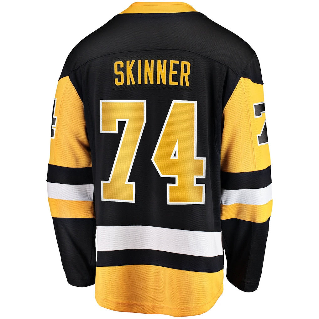 Stuart Skinner 74 Pittsburgh Penguins Home Breakaway Men Jersey - Black