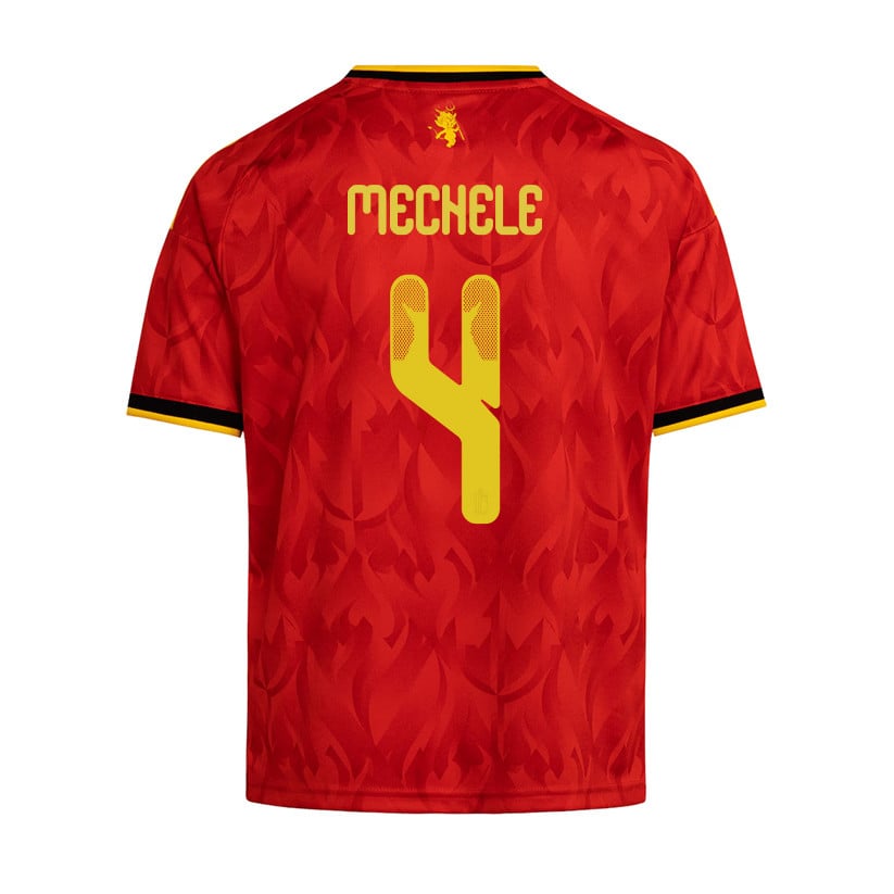 Brandon Mechele 4 Youth Belgium National Team 2026 Home Jersey - Red