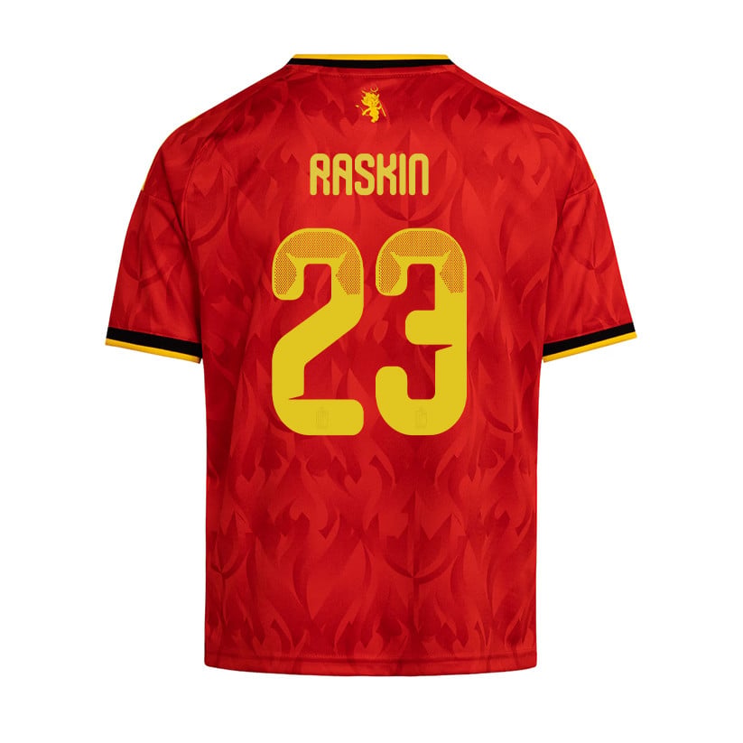 Nicolas Raskin 23 Youth Belgium National Team 2026 Home Jersey - Red