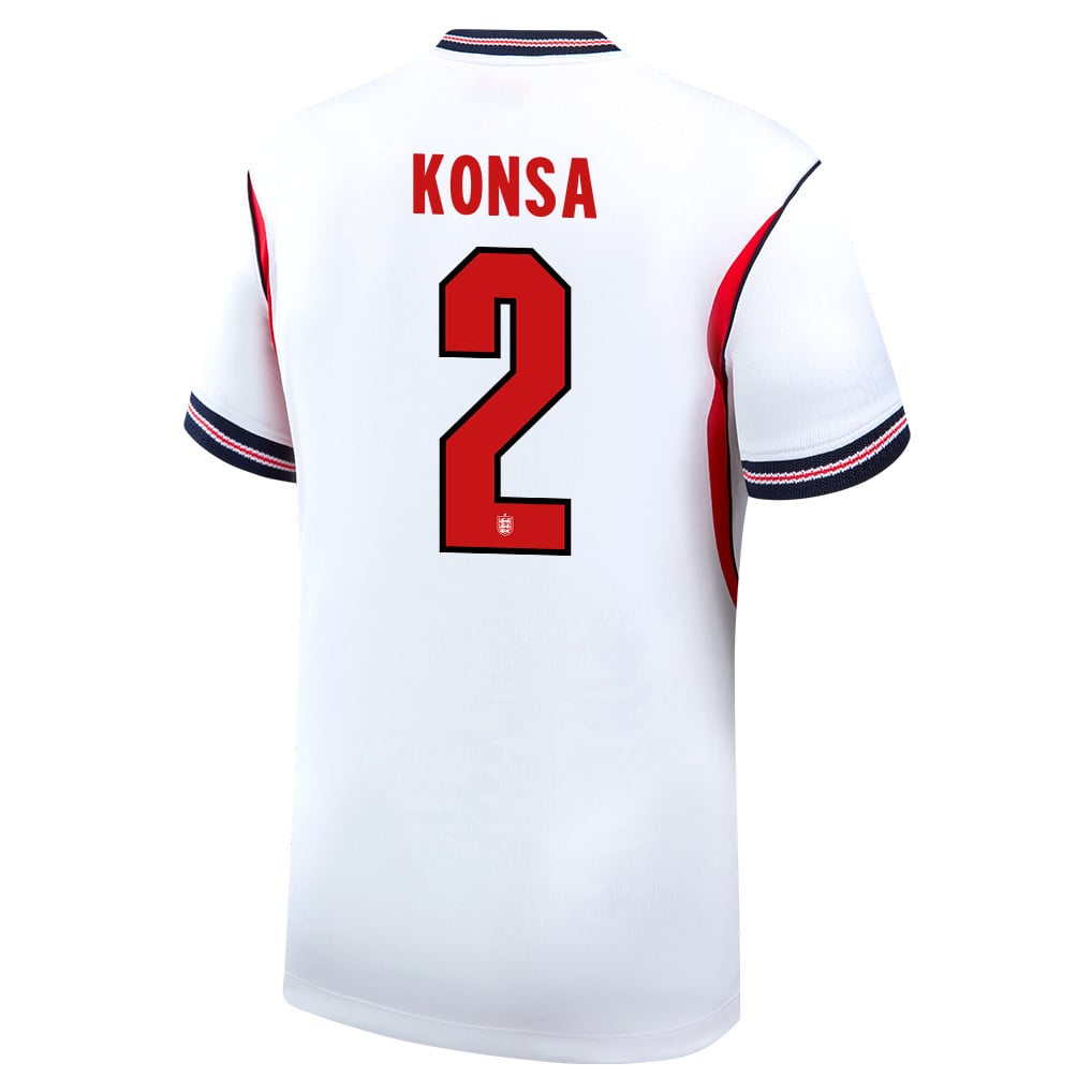Ezri Konsa 2 England National Team 2026 Home Jersey - White, Men