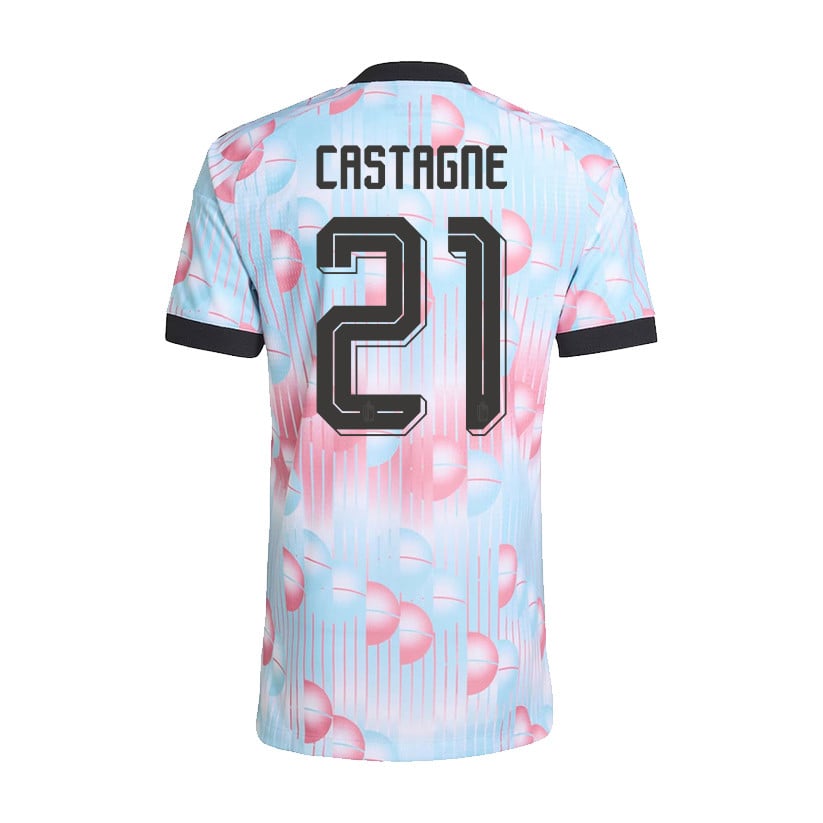 Timothy Castagne 21 Belgium National Team 2026 Away Jersey - Light Blue, Men