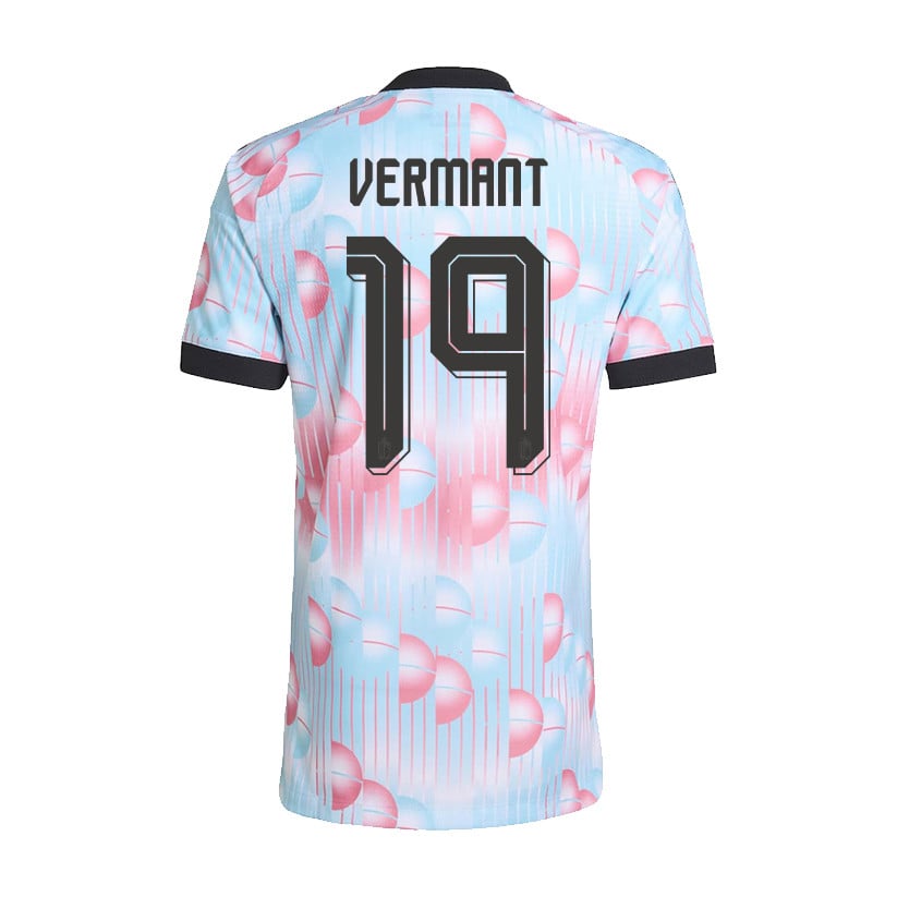Romeo Vermant 19 Belgium National Team 2026 Away Jersey - Light Blue, Men