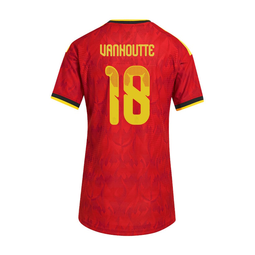 Charles Vanhoutte 18 Women's Belgium National Team 2026 Home Jersey - Red