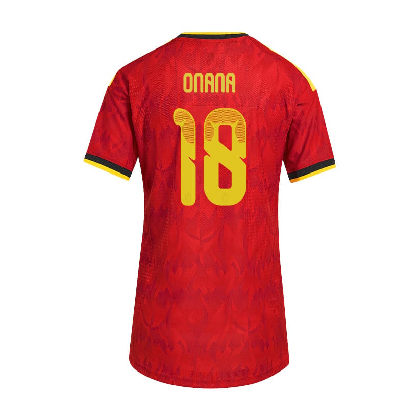 Amadou Onana 18 Women's Belgium National Team 2026 Home Jersey - Red