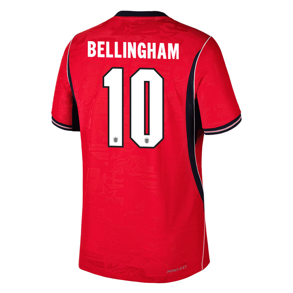 Jude Bellingham 10 England National Team 2026 Away Jersey - Red, Men