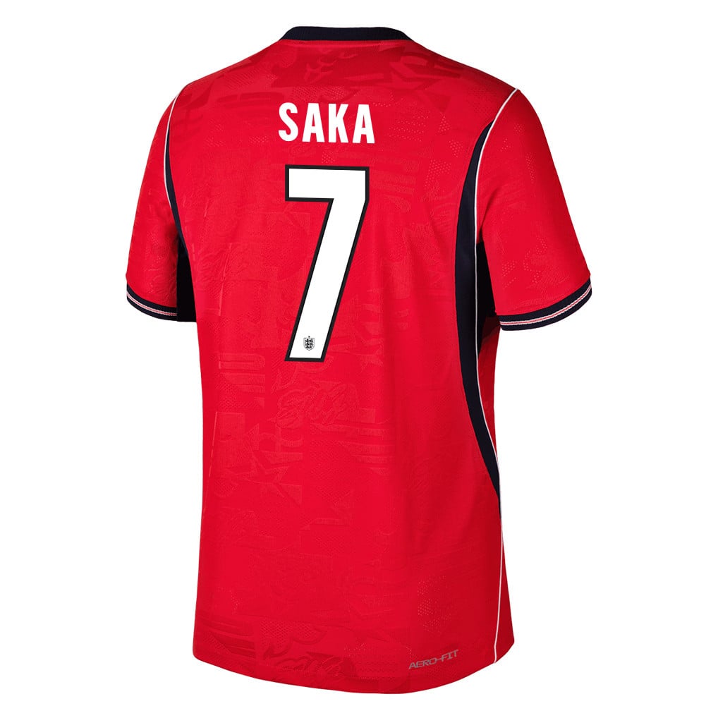 Bukayo Saka 7 England National Team 2026 Away Jersey - Red, Men