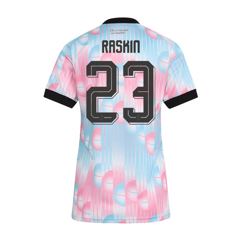 Nicolas Raskin 23 Women's Belgium National Team 2026 Away Jersey - Light Blue