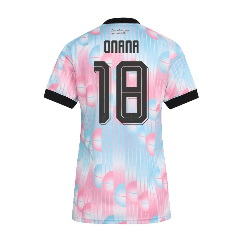 Amadou Onana 18 Women's Belgium National Team 2026 Away Jersey - Light Blue