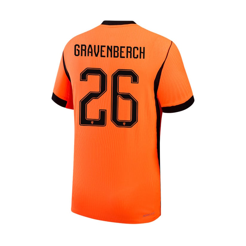 Ryan Gravenberch 26 Netherlands National Team 2026 Home Jersey - Orange, Men