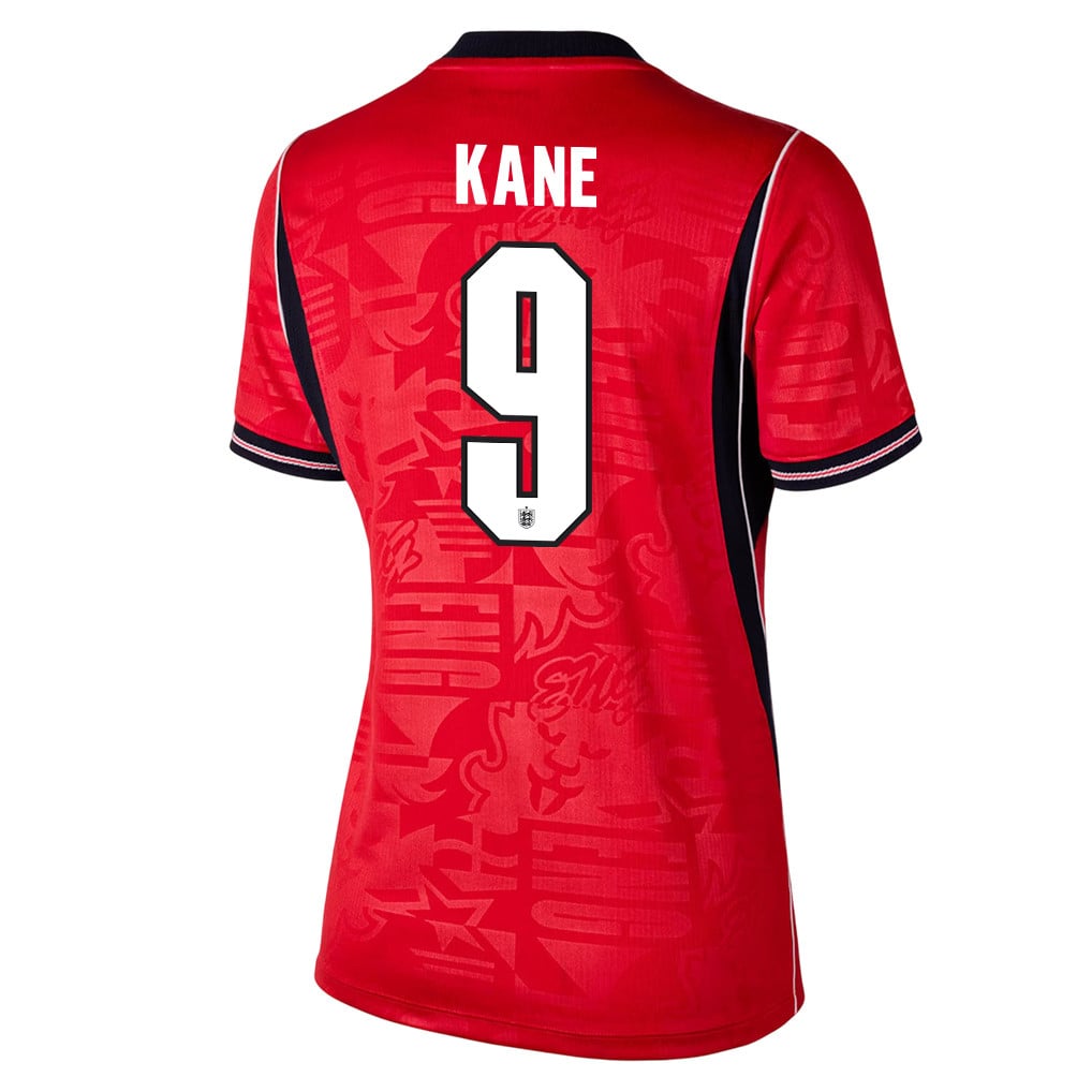 Harry Kane 9 Women's England National Team 2026 Away Jersey - Red