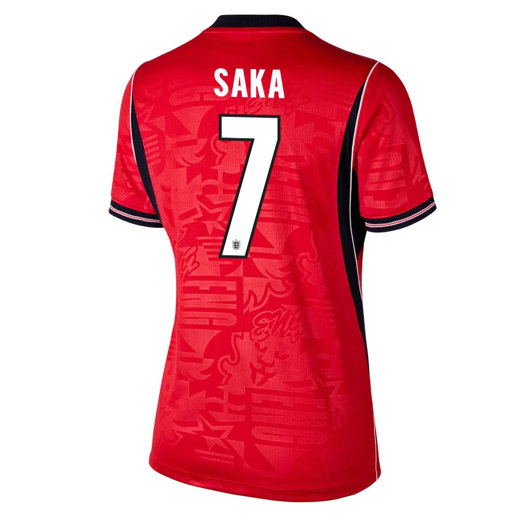 Bukayo Saka 7 Women's England National Team 2026 Away Jersey - Red