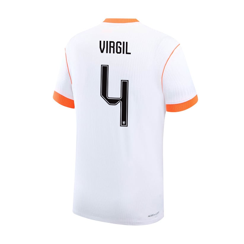 Virgil van Dijk 4 Netherlands National Team 2026 Away Jersey - White, Men