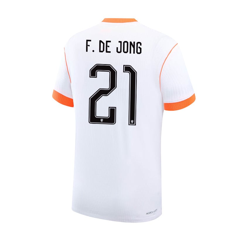 Frenkie de Jong 21 Netherlands National Team 2026 Away Jersey - White, Men