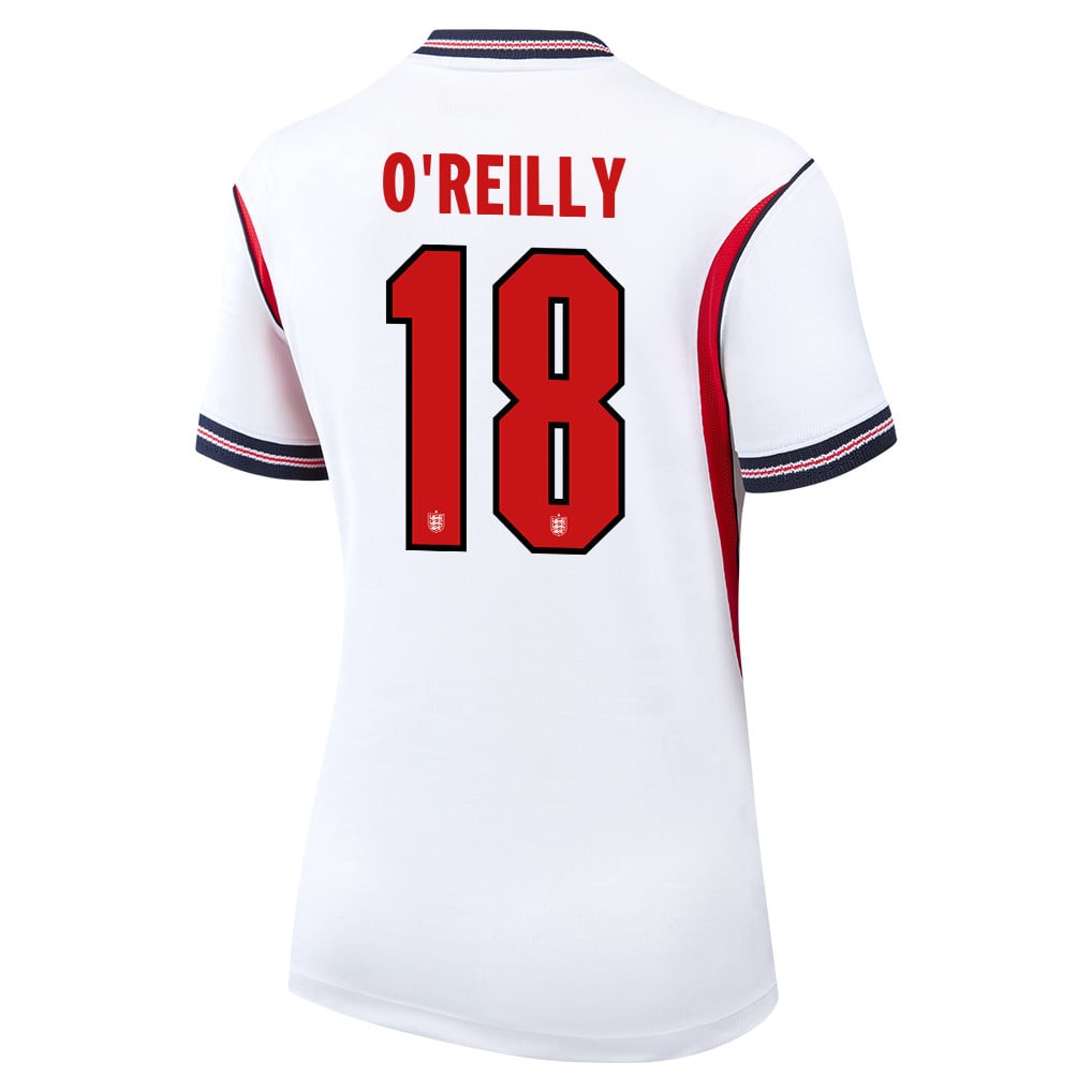Nico O'Reilly 18 Women's England National Team 2026 Home Jersey - White