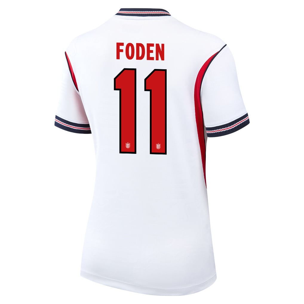 Phil Foden 11 Women's England National Team 2026 Home Jersey - White