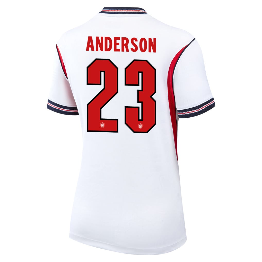 Elliot Anderson 23 Women's England National Team 2026 Home Jersey - White