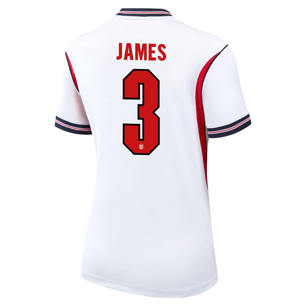 Reece James 3 Women's England National Team 2026 Home Jersey - White