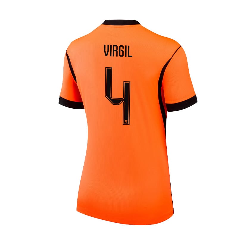 Virgil van Dijk 4 Women's Netherlands National Team 2026 Home Jersey - Orange