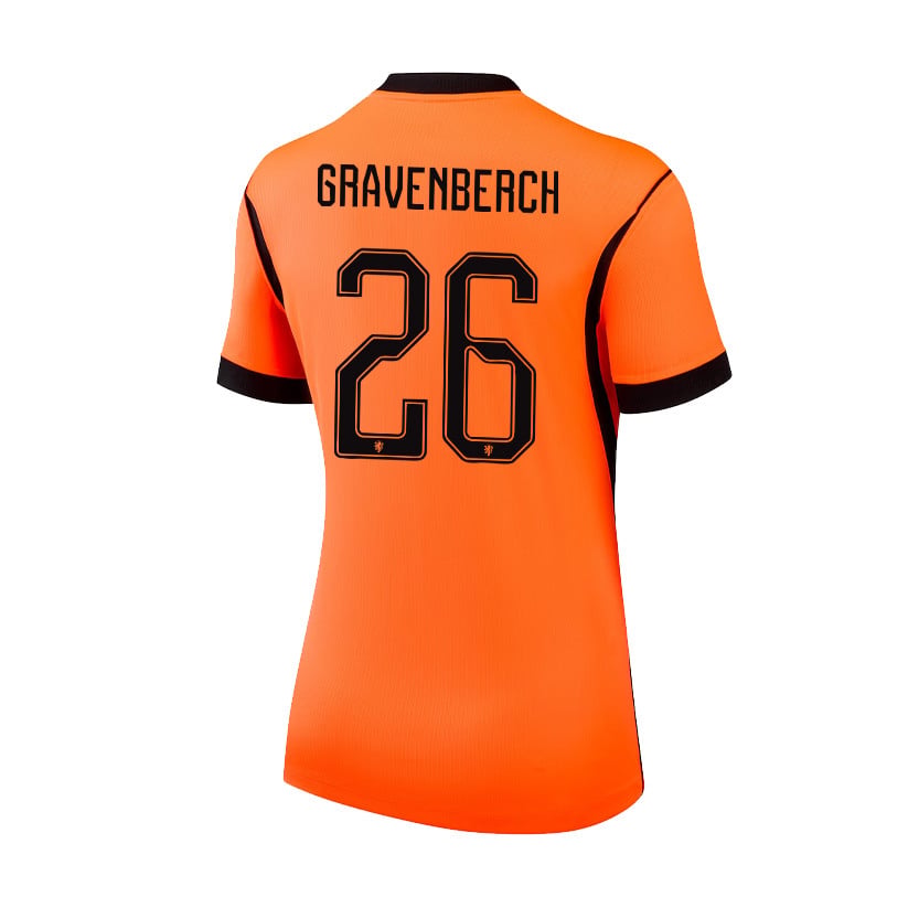 Ryan Gravenberch 26 Women's Netherlands National Team 2026 Home Jersey - Orange