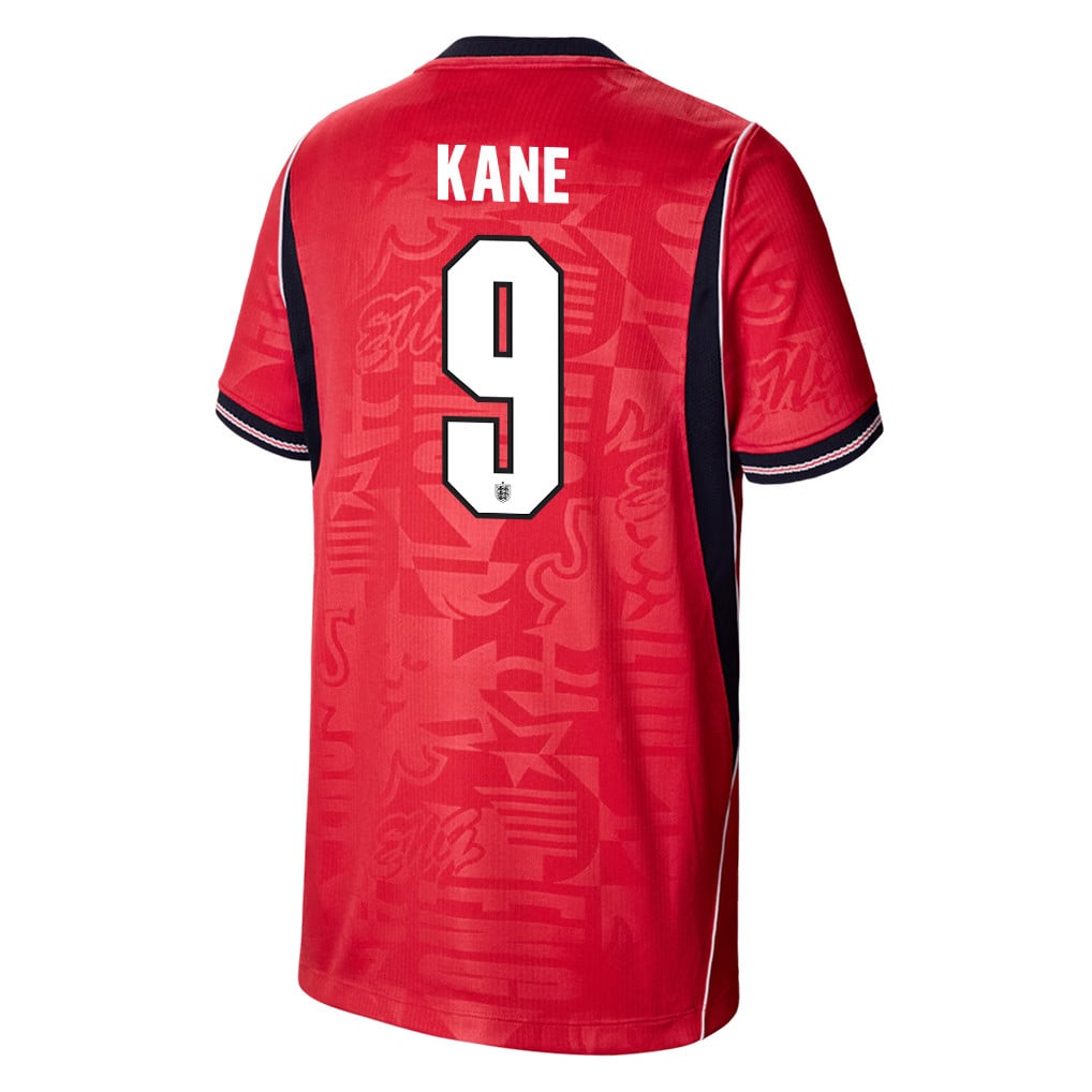 Harry Kane 9 Youth England National Team 2026 Away Jersey - Red