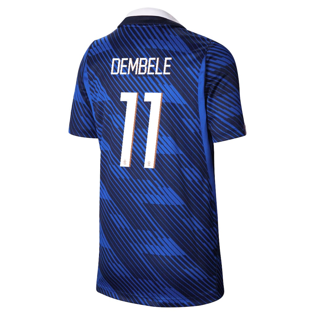 Ousmane Dembélé 11 Youth France National Team 2026 Home Jersey - Blue
