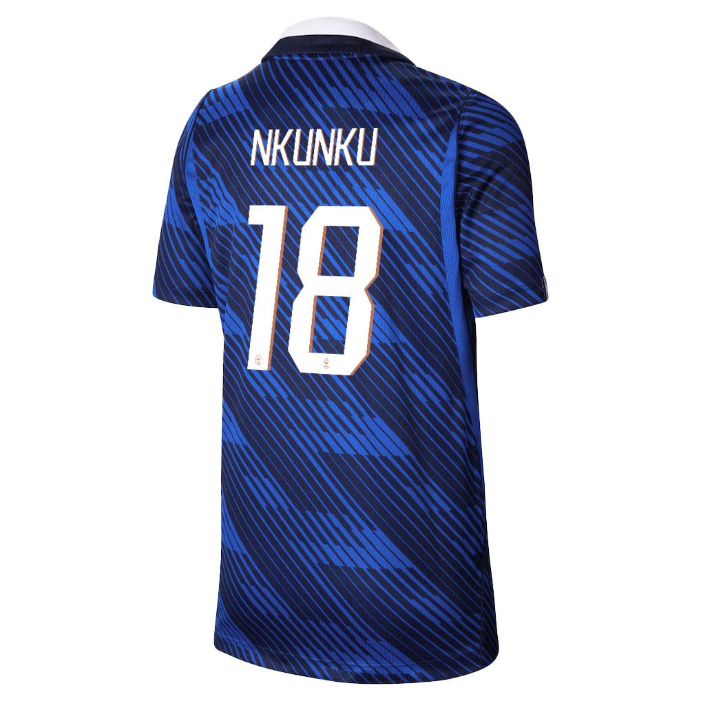 Christopher Nkunku 18 Youth France National Team 2026 Home Jersey - Blue