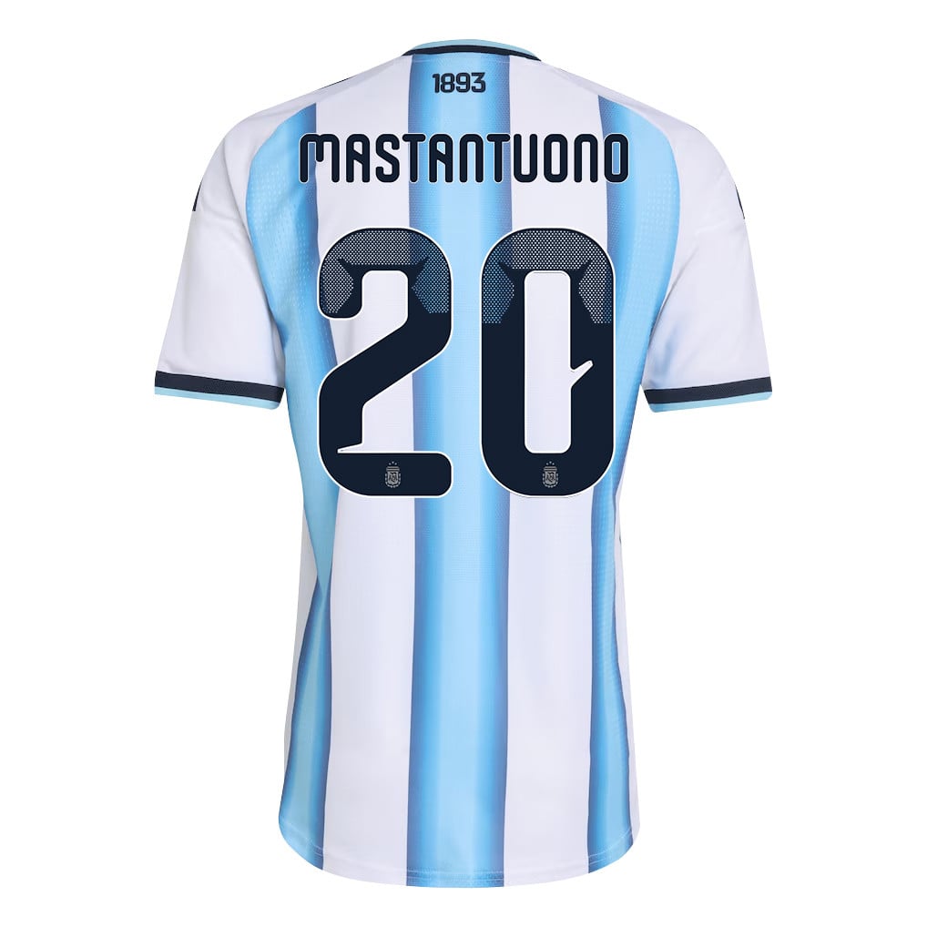 Franco Mastantuono 20 Argentina National Team 2026 Home Jersey - White, Men