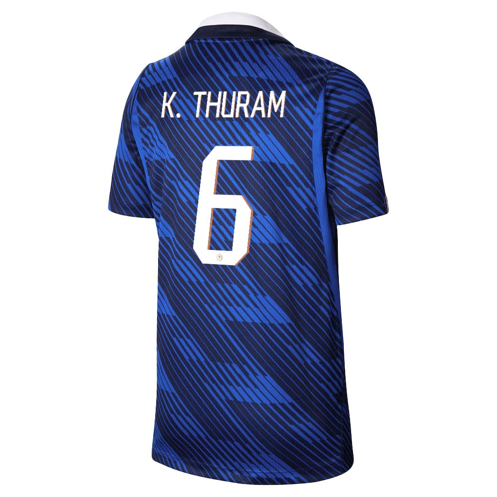 Khéphren Thuram 6 Youth France National Team 2026 Home Jersey - Blue