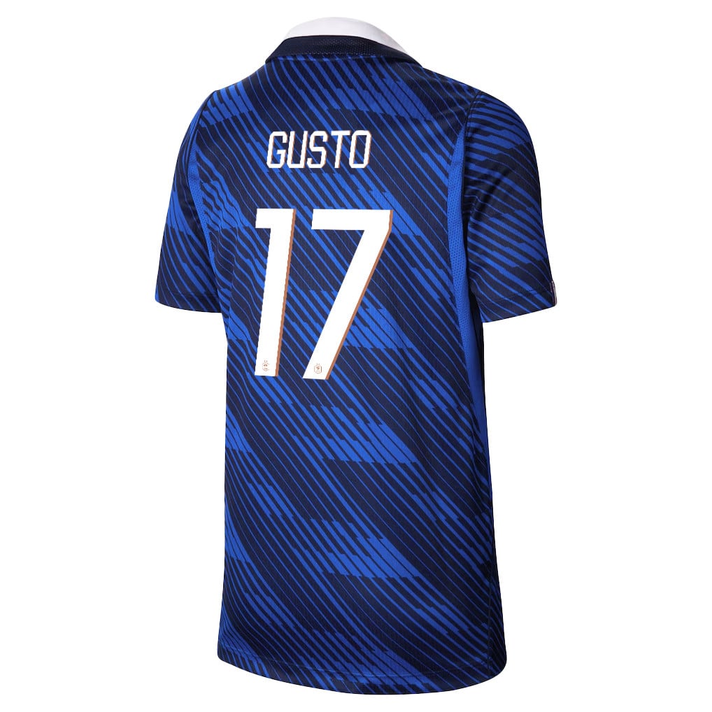 Malo Gusto 17 Youth France National Team 2026 Home Jersey - Blue
