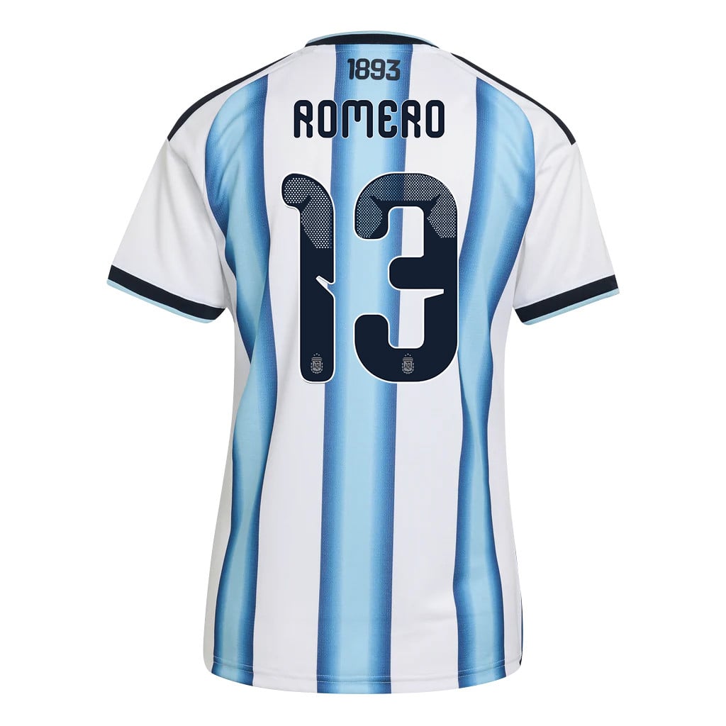 Cristian Romero 13 Women's Argentina National Team 2026 Home Jersey - White