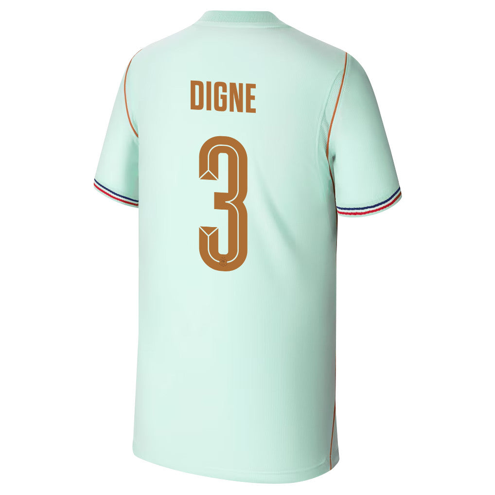 Lucas Digne 3 Youth France National Team 2026 Away Jersey - Green