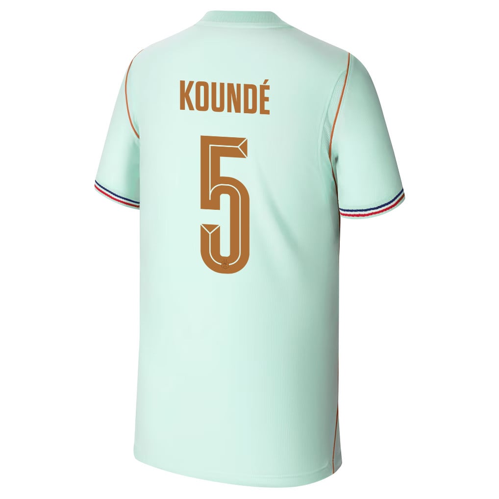 Jules Koundé 5 Youth France National Team 2026 Away Jersey - Green
