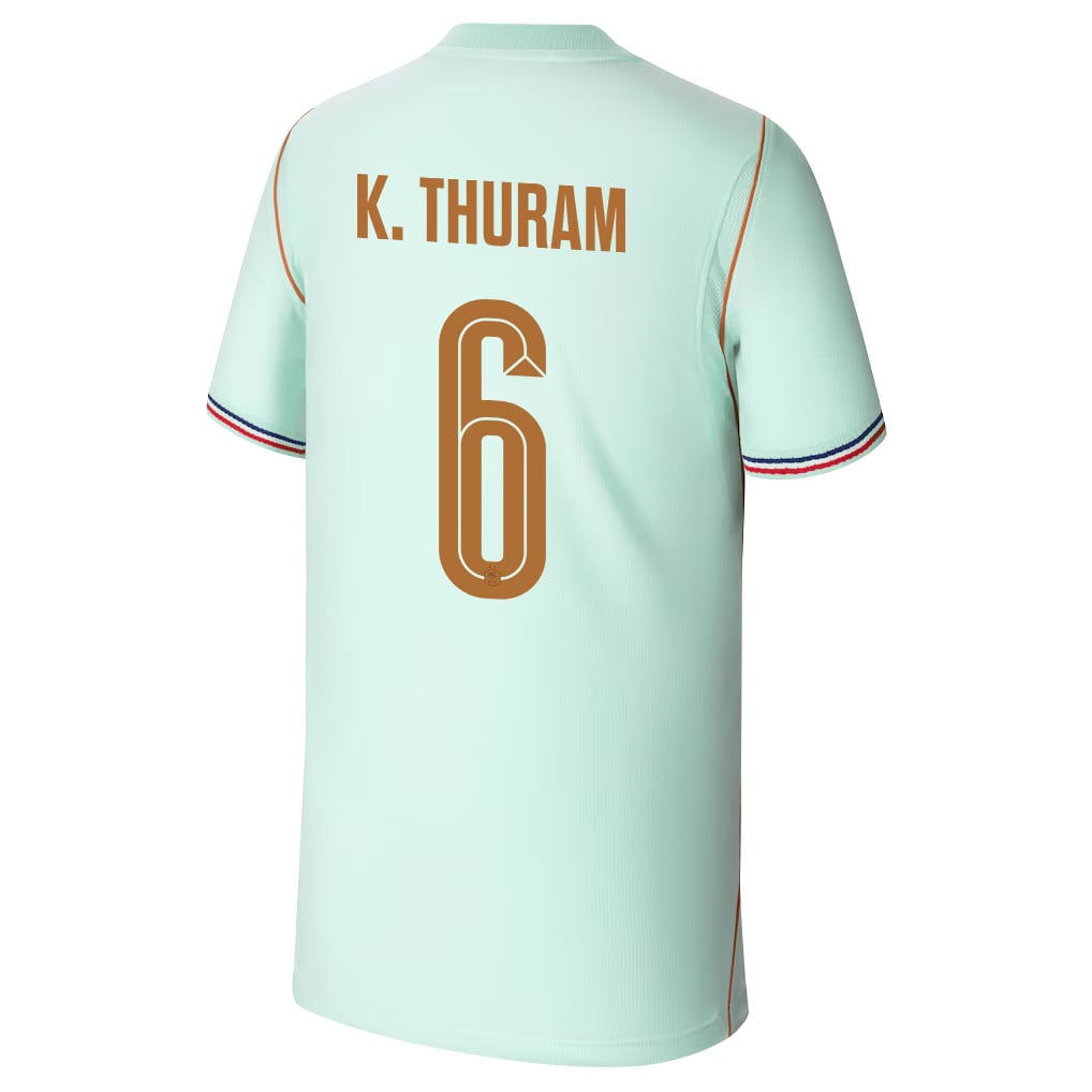 Khéphren Thuram 6 Youth France National Team 2026 Away Jersey - Green