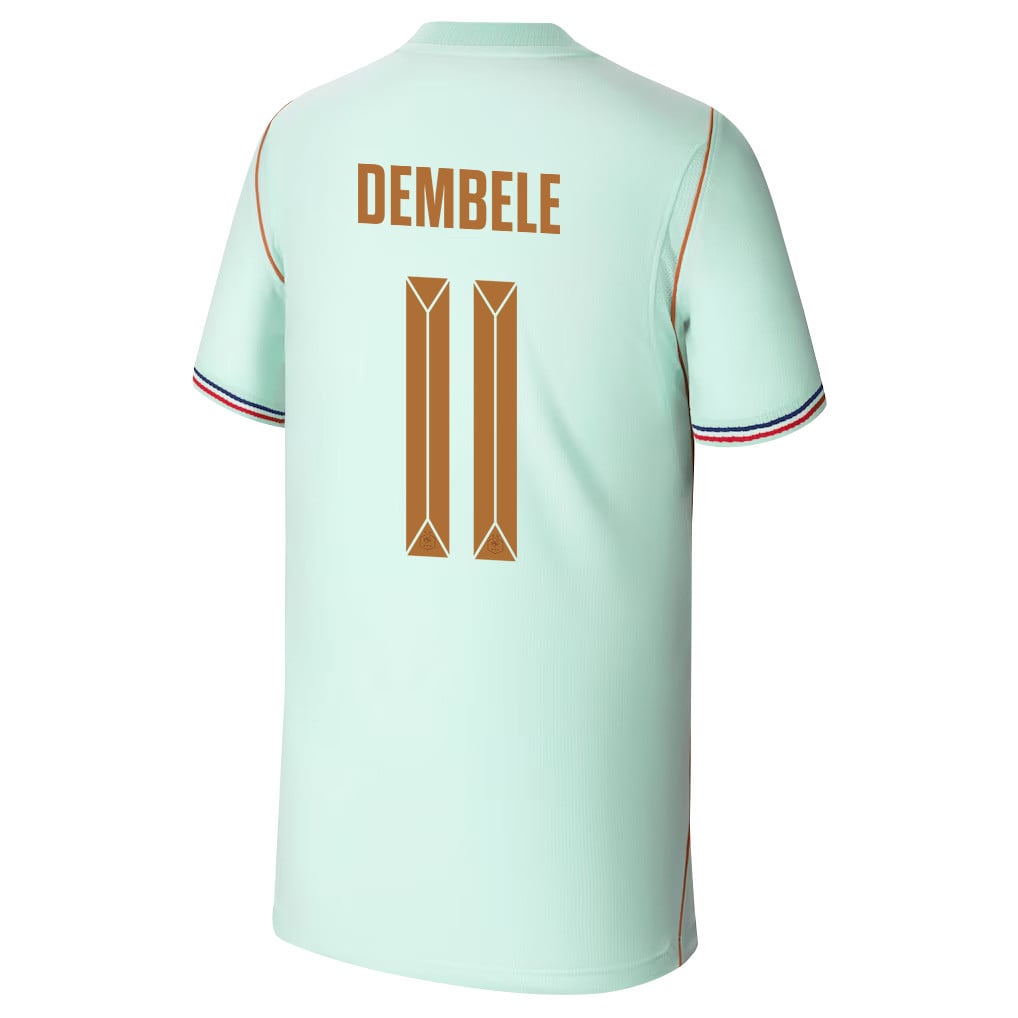 Ousmane Dembélé 11 Youth France National Team 2026 Away Jersey - Green