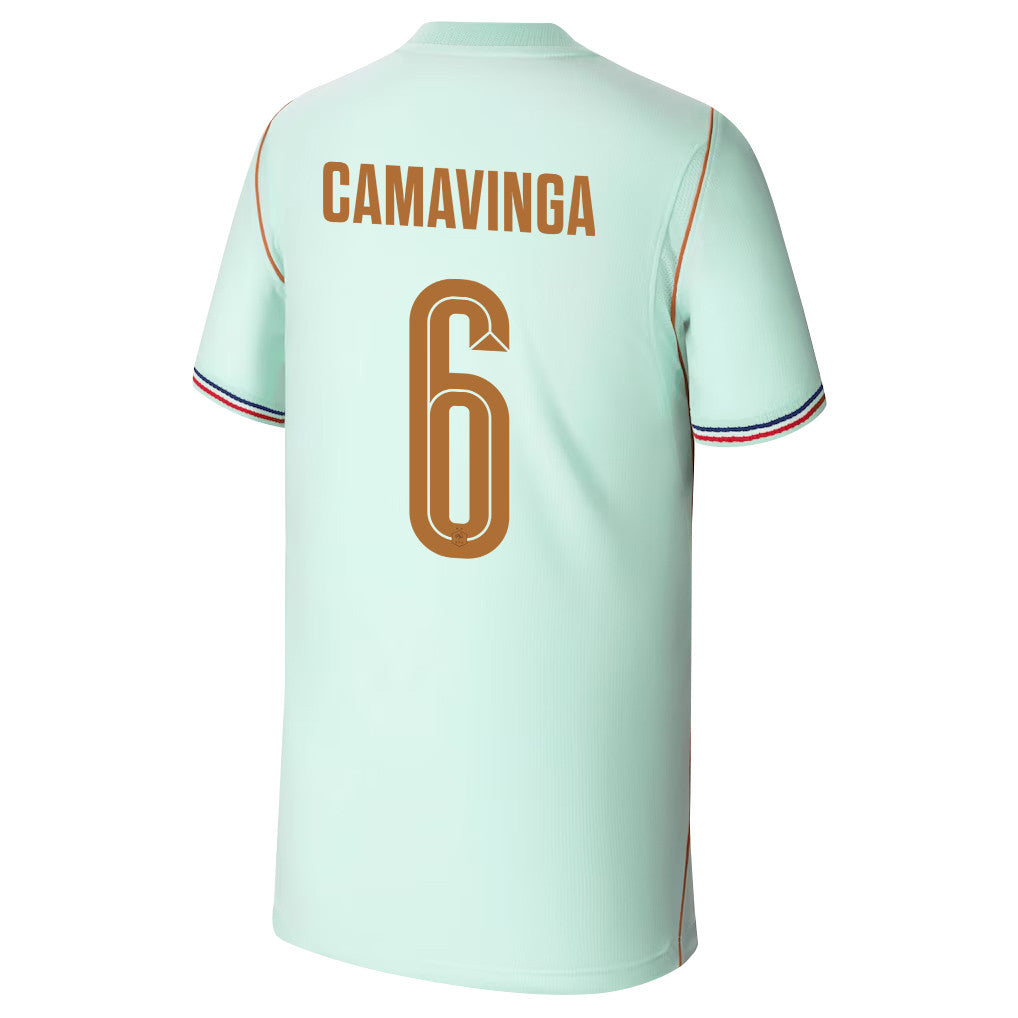 Eduardo Camavinga 6 Youth France National Team 2026 Away Jersey - Green
