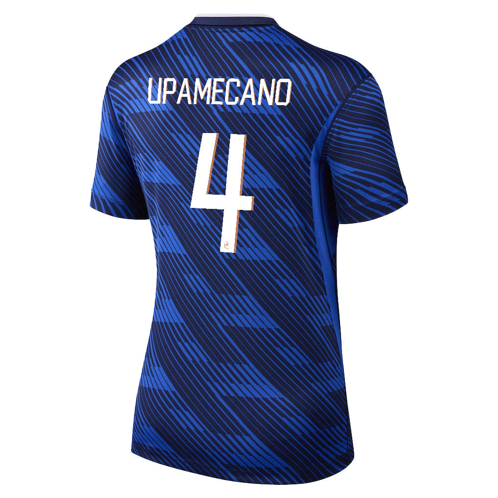 Dayot Upamecano 4 Women's France National Team 2026 Home Jersey - Blue