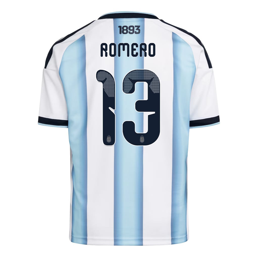 Cristian Romero 13 Youth Argentina National Team 2026 Home Jersey - White
