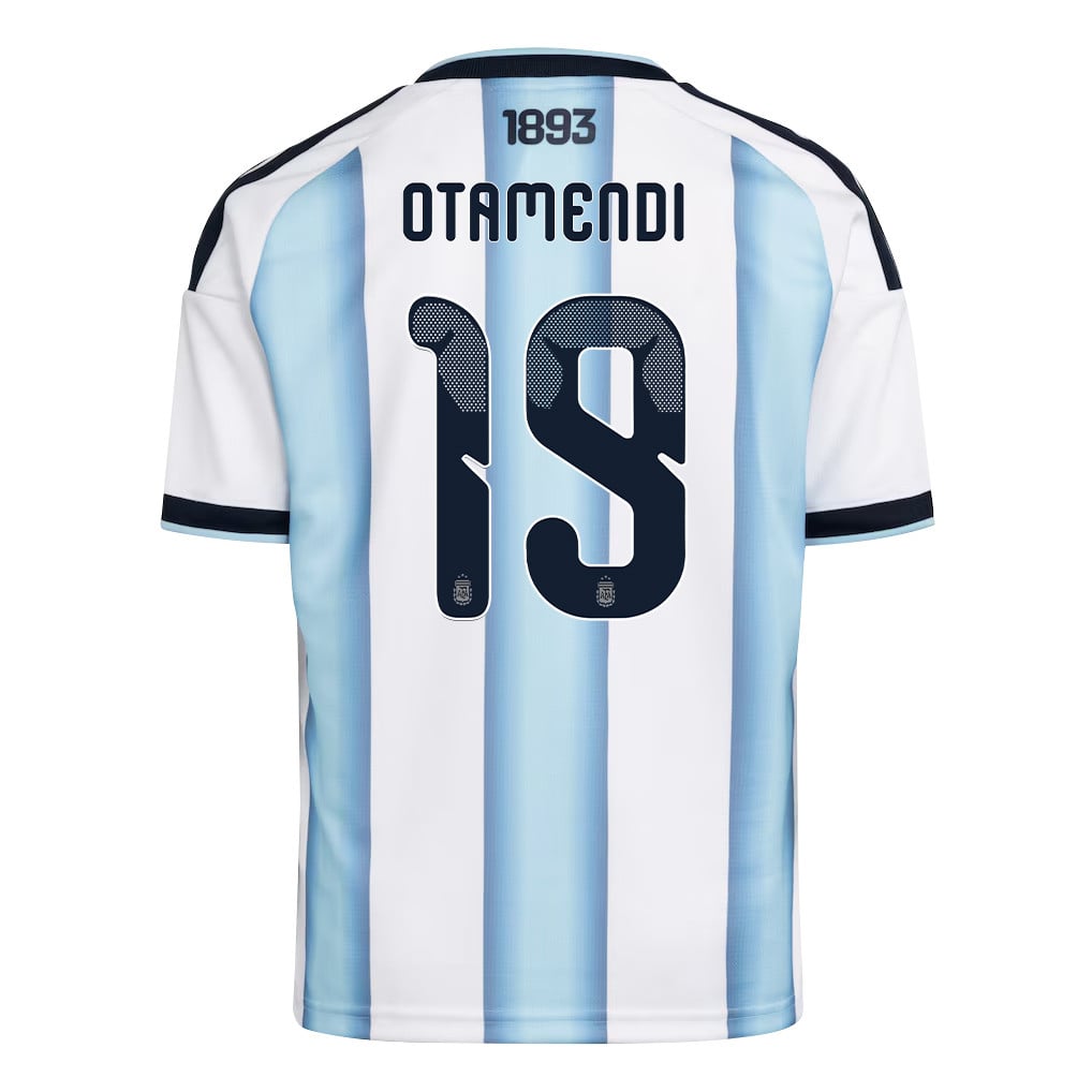 Nicolás Otamendi 19 Youth Argentina National Team 2026 Home Jersey - White