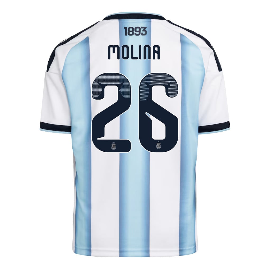 Nahuel Molina 26 Youth Argentina National Team 2026 Home Jersey - White