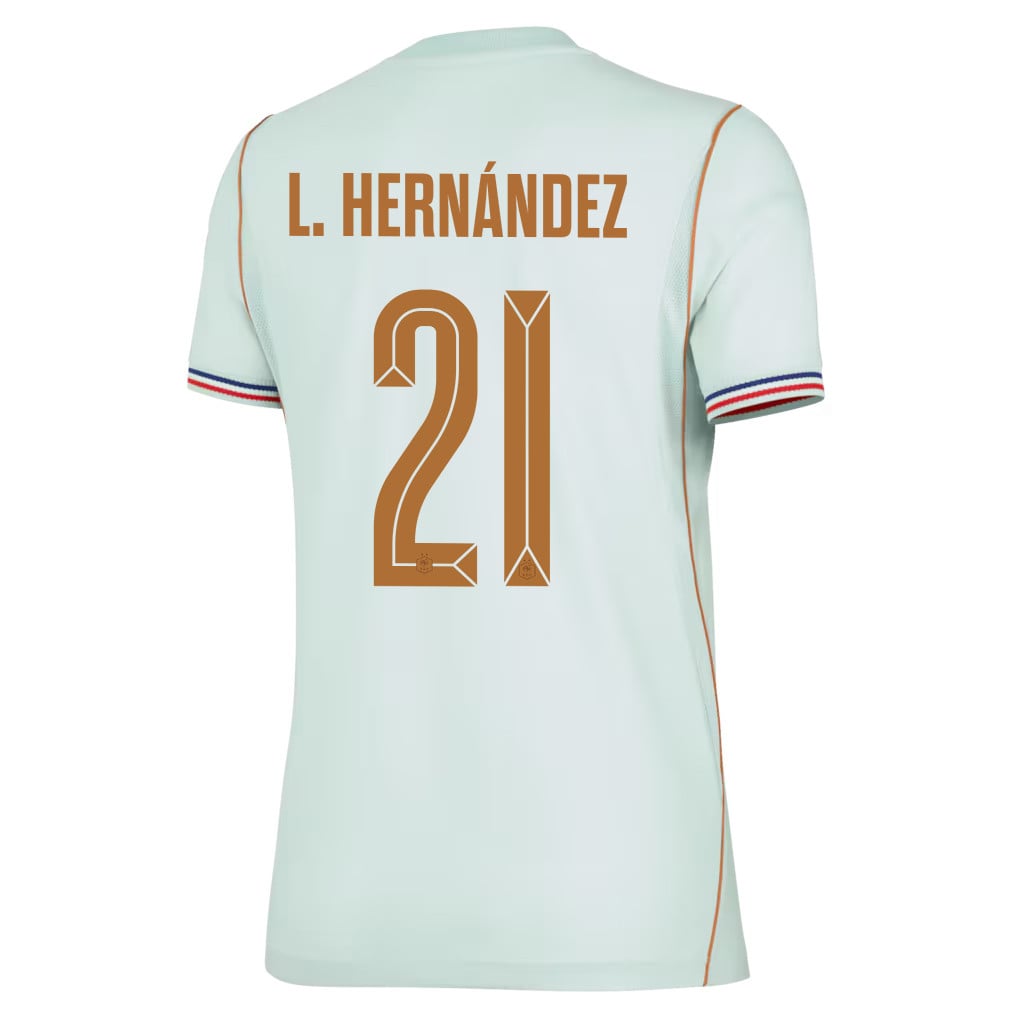 Lucas Hernández 21 France National Team 2026 Women's Away Jersey - Green
