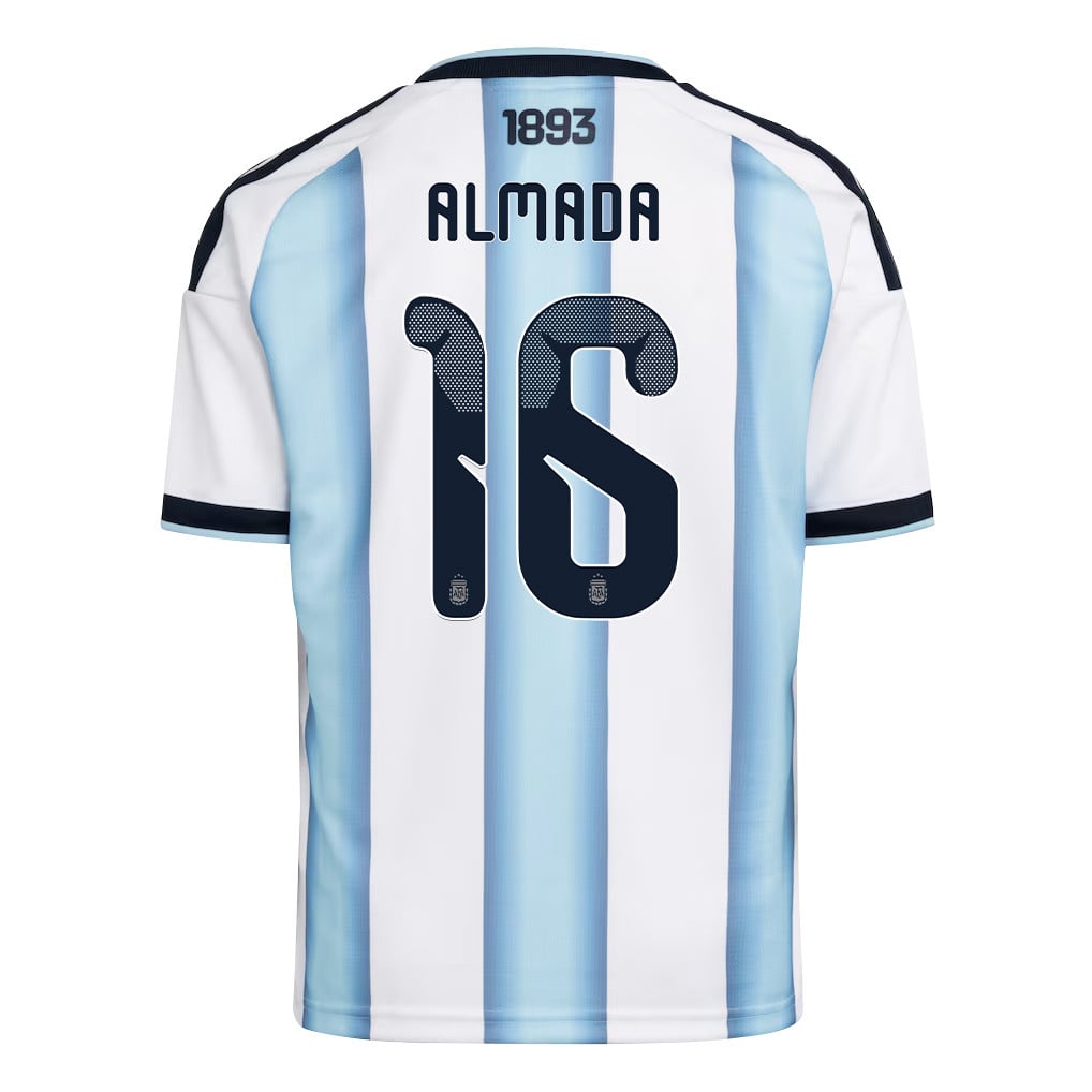 Thiago Almada 16 Youth Argentina National Team 2026 Home Jersey - White