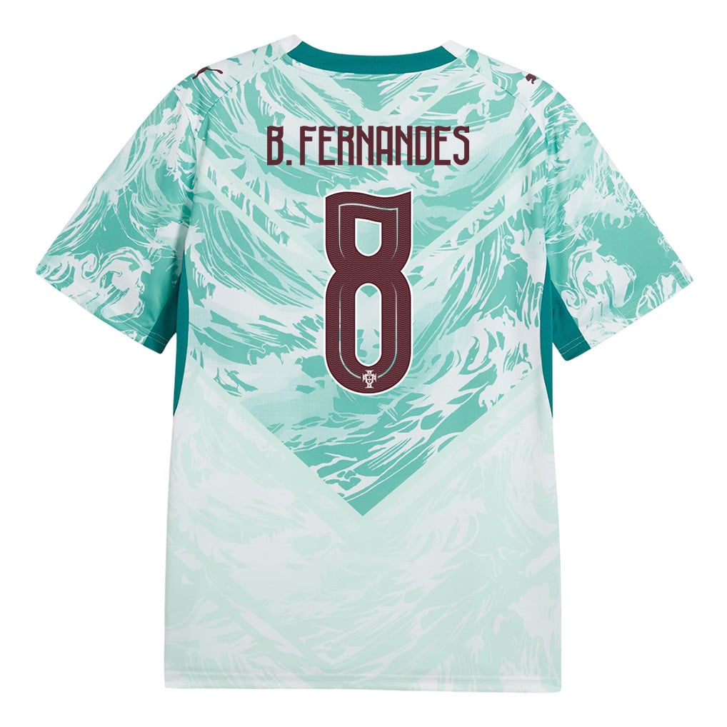 Bruno Fernandes 8 Portugal National Team 2026 Away Jersey - White, Men