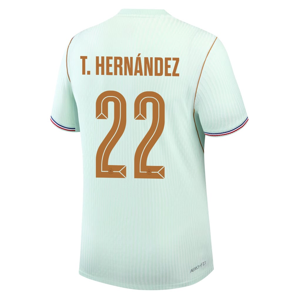 Theo Hernández 22 France National Team 2026 Away Jersey - Green, Men