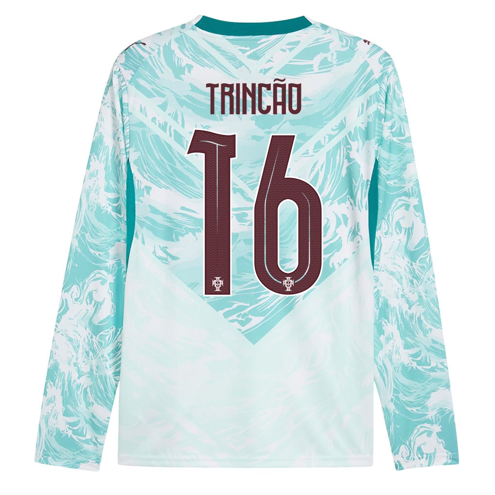 Francisco Trincão 16 Portugal National Team 2026 Away Long Sleeve Jersey - White