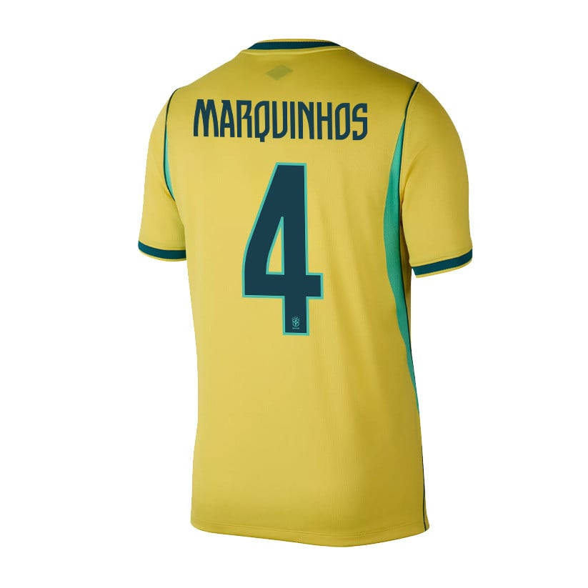 Marquinhos 4 Brazil National Team 2026 Home Jersey - Yellow, Men