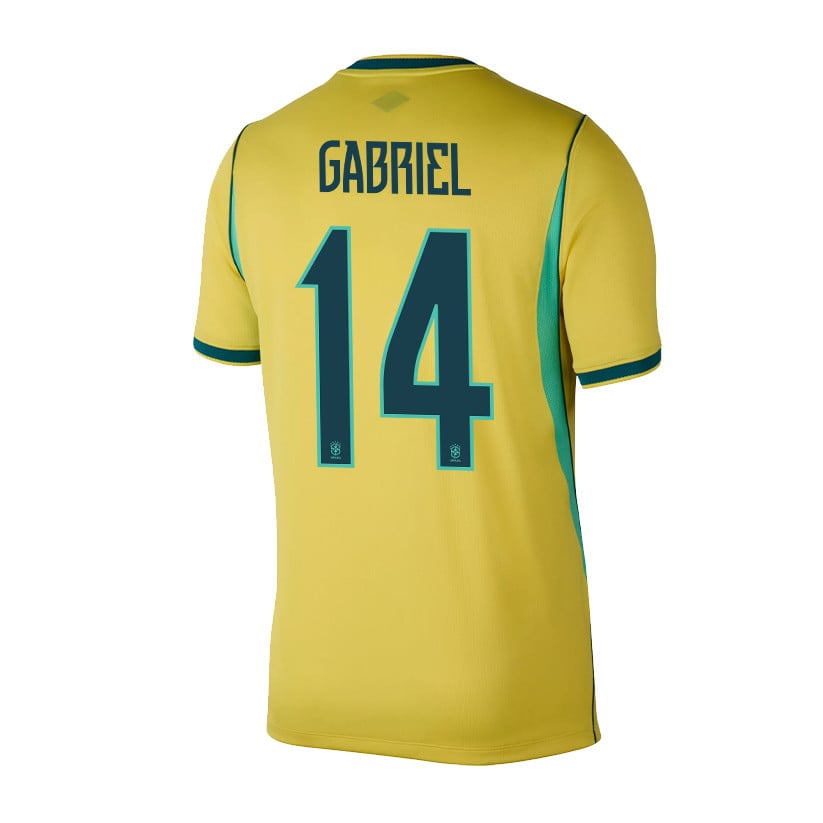 Gabriel Magalhães 14 Brazil National Team 2026 Home Jersey - Yellow, Men