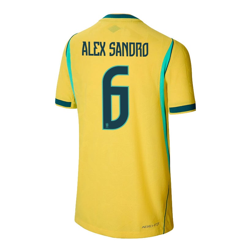 Alex Sandro 6 Youth Brazil National Team 2026 Home Jersey - Yellow