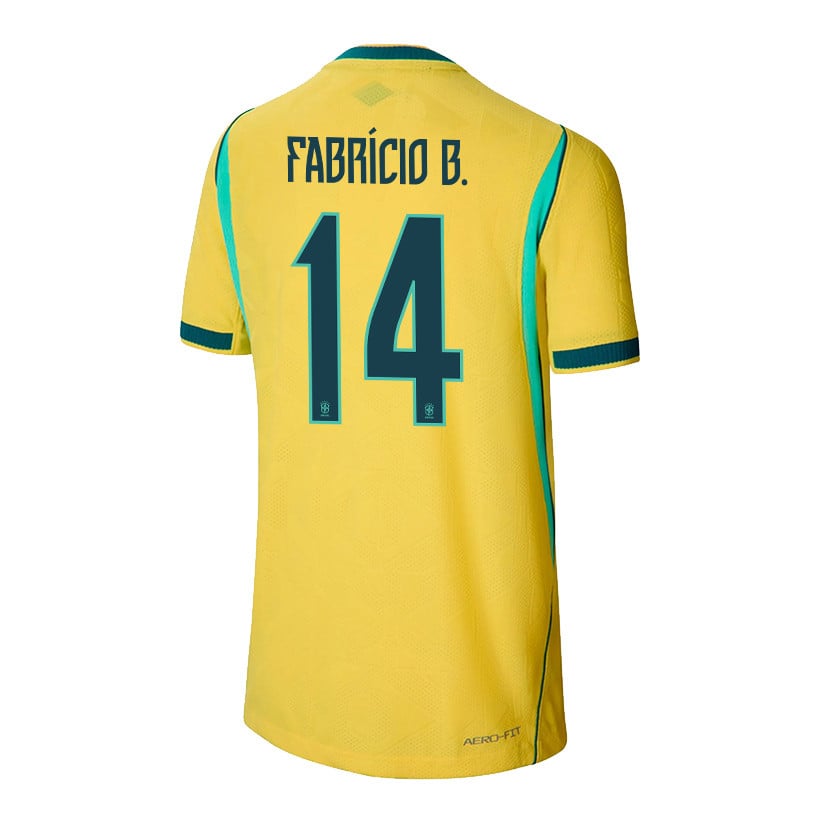 Fabrício Bruno 14 Youth Brazil National Team 2026 Home Jersey - Yellow