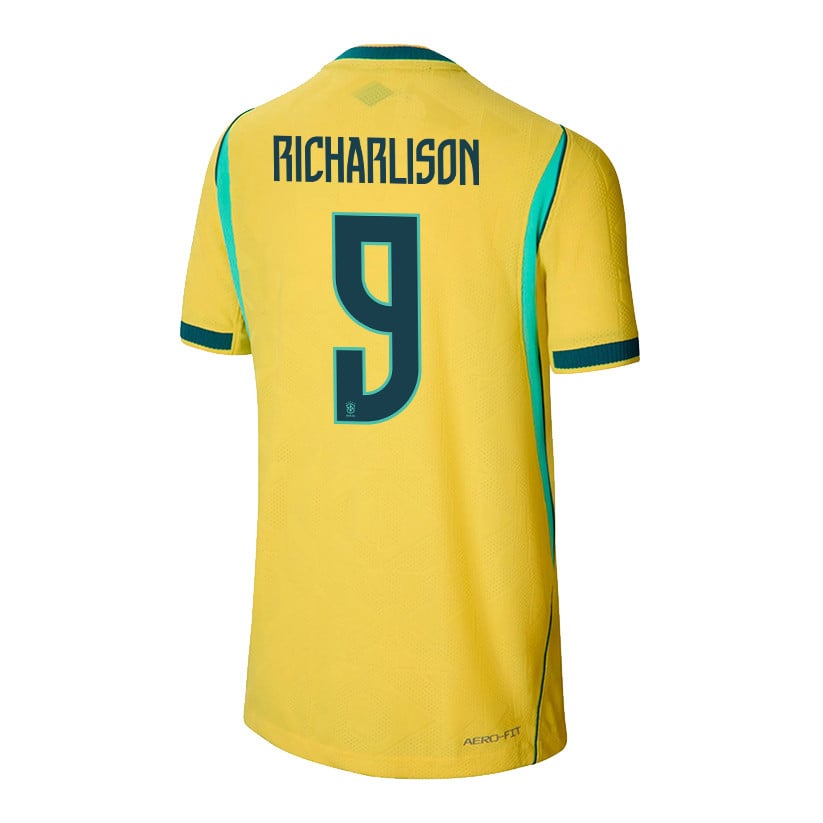 Richarlison 9 Youth Brazil National Team 2026 Home Jersey - Yellow
