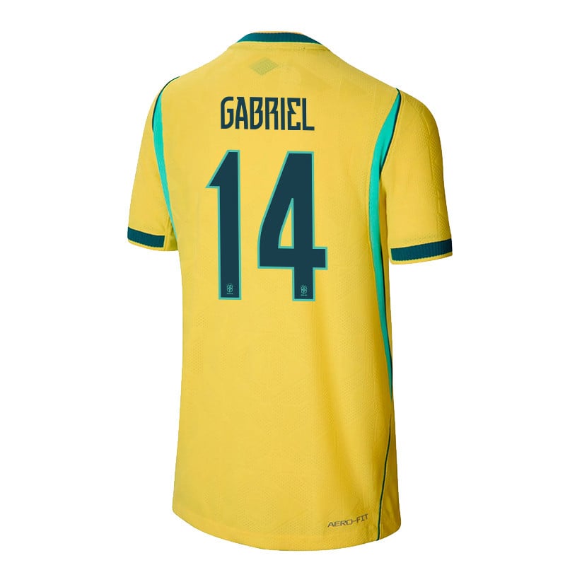 Gabriel Magalhães 14 Youth Brazil National Team 2026 Home Jersey - Yellow